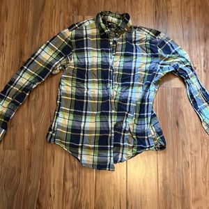 J. Crew Tailored Fit Collared Shirt Patterned